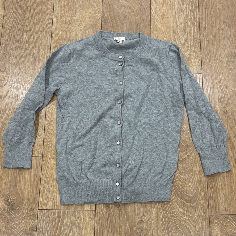 J. Crew Gray Button-Up Cardigan